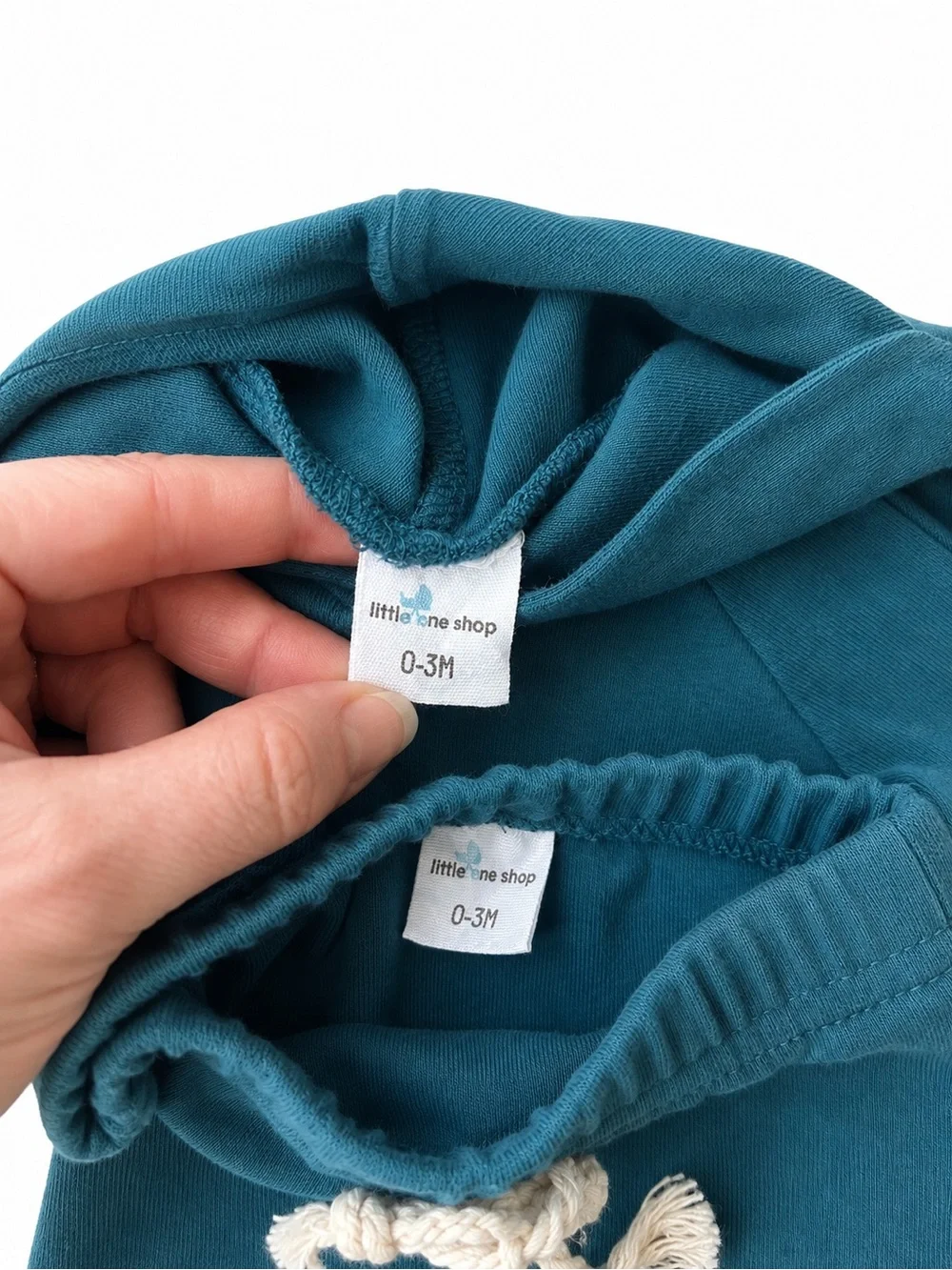 Little One Shop Teal Hooded Lounge Set 0-3M EUC Unisex Cotton